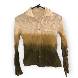 3/$15 Maurices ombré long sleeve button down top